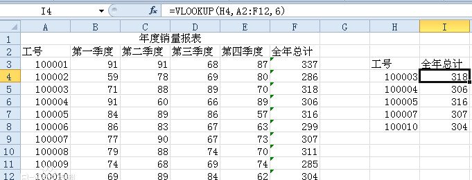 vlookup函数的使用方法