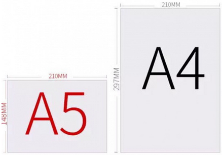 a5和a4纸大小图片对比